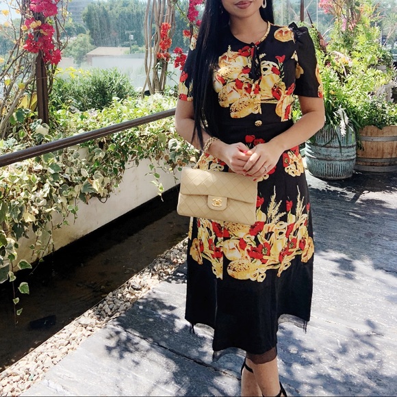 Dresses & Skirts - Vintage dress Romantic Midi Floral Dress